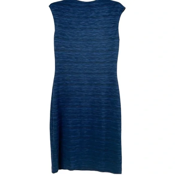 Calvin Klein Blue & Black stretch dress Sz 4 - Picture 3 of 6